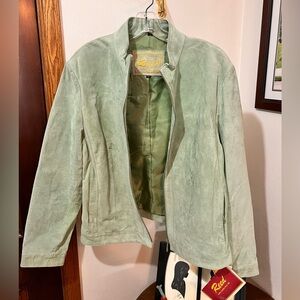 Reed 100% Genuine Leather Sage Green Jacket